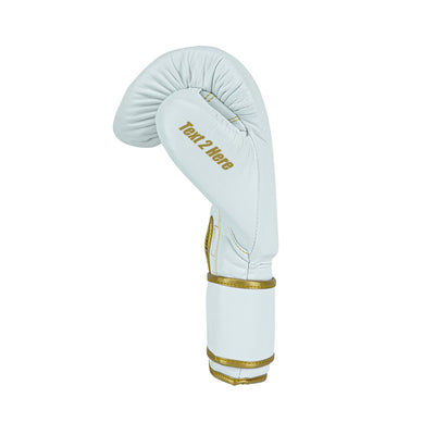 Custom White Genuine Leather Boxing Training Gloves C36
