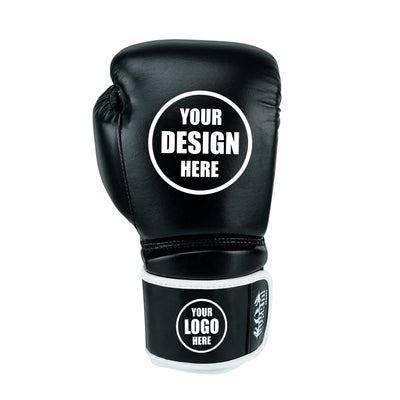 Custom Black PU Leather Boxing Training Gloves  C13