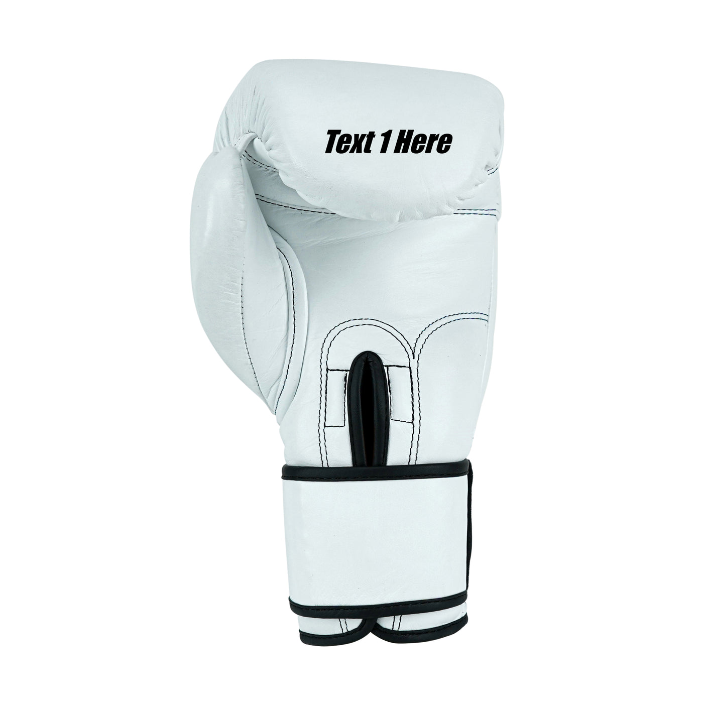 Custom White Genuine Leather Boxing Training Gloves C35