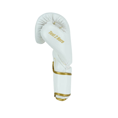 Custom White PU Leather Boxing Training Gloves C15