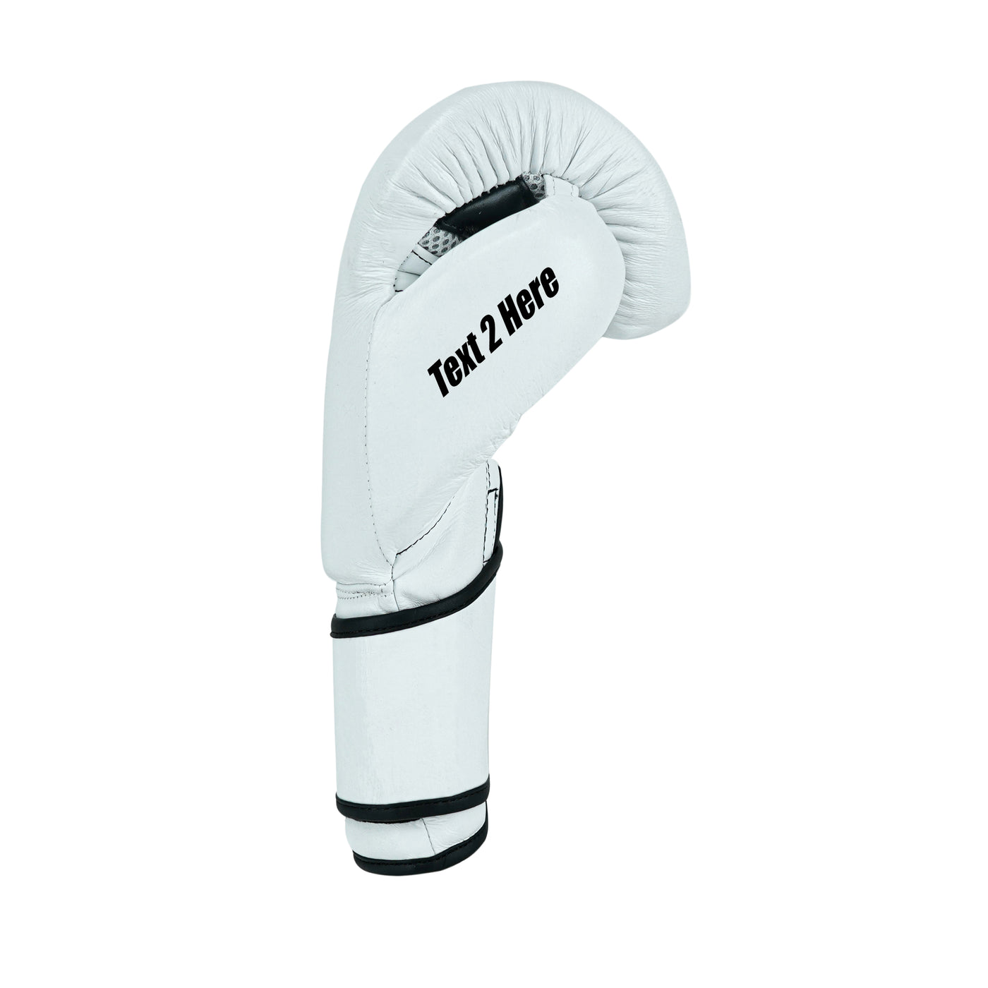 Custom White Genuine Leather Boxing Training Gloves C25
