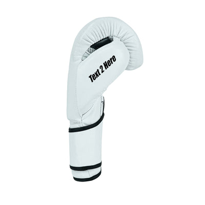 Custom White Genuine Leather Boxing Training Gloves C25