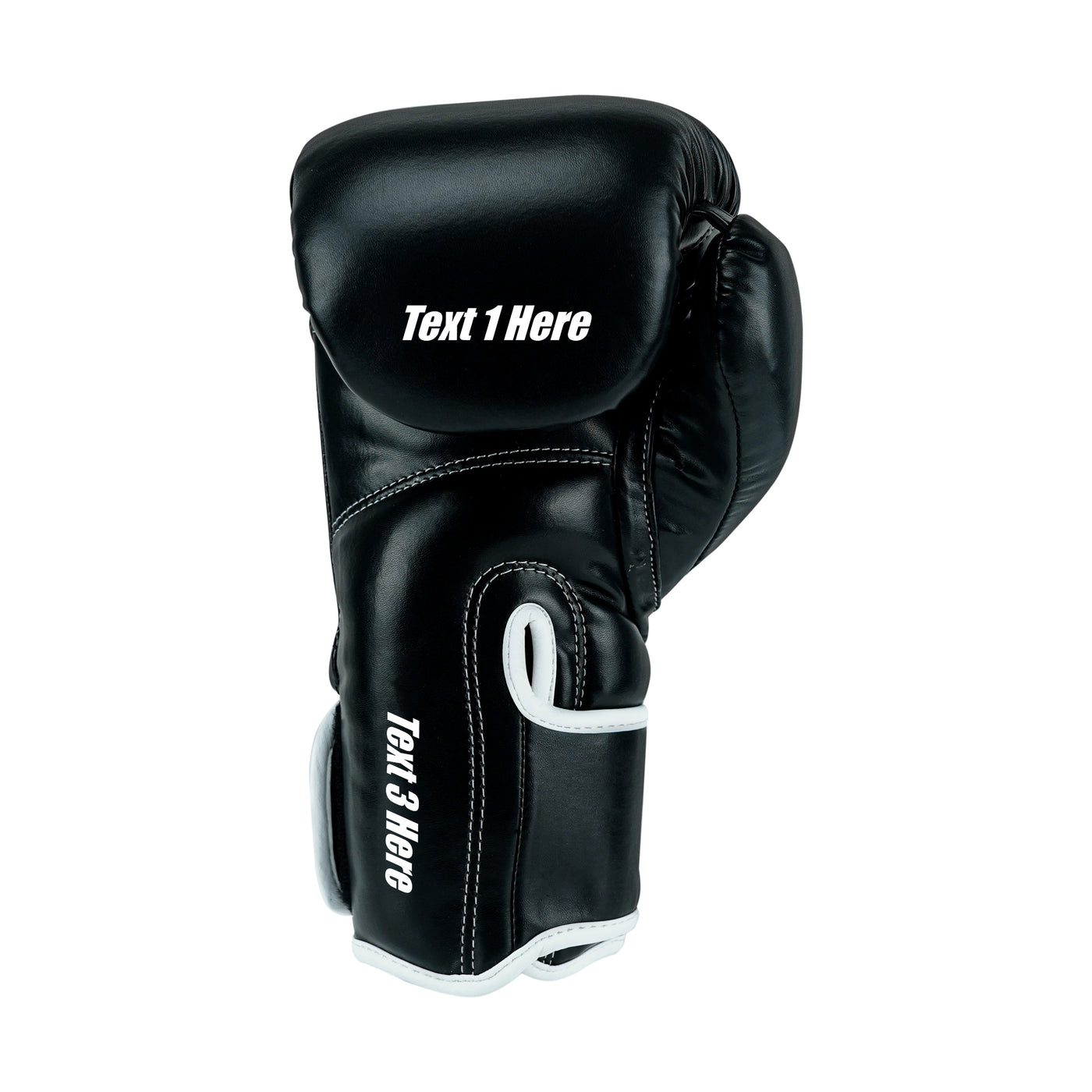 Custom Black PU Leather Boxing Training Gloves  C13