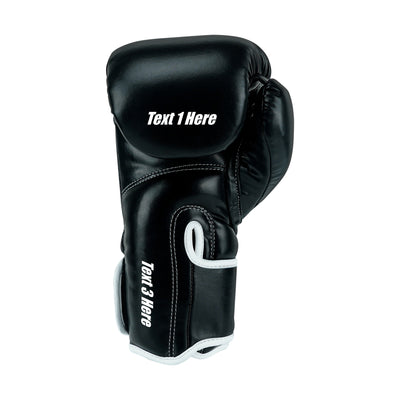 Custom Black PU Leather Boxing Training Gloves  C13