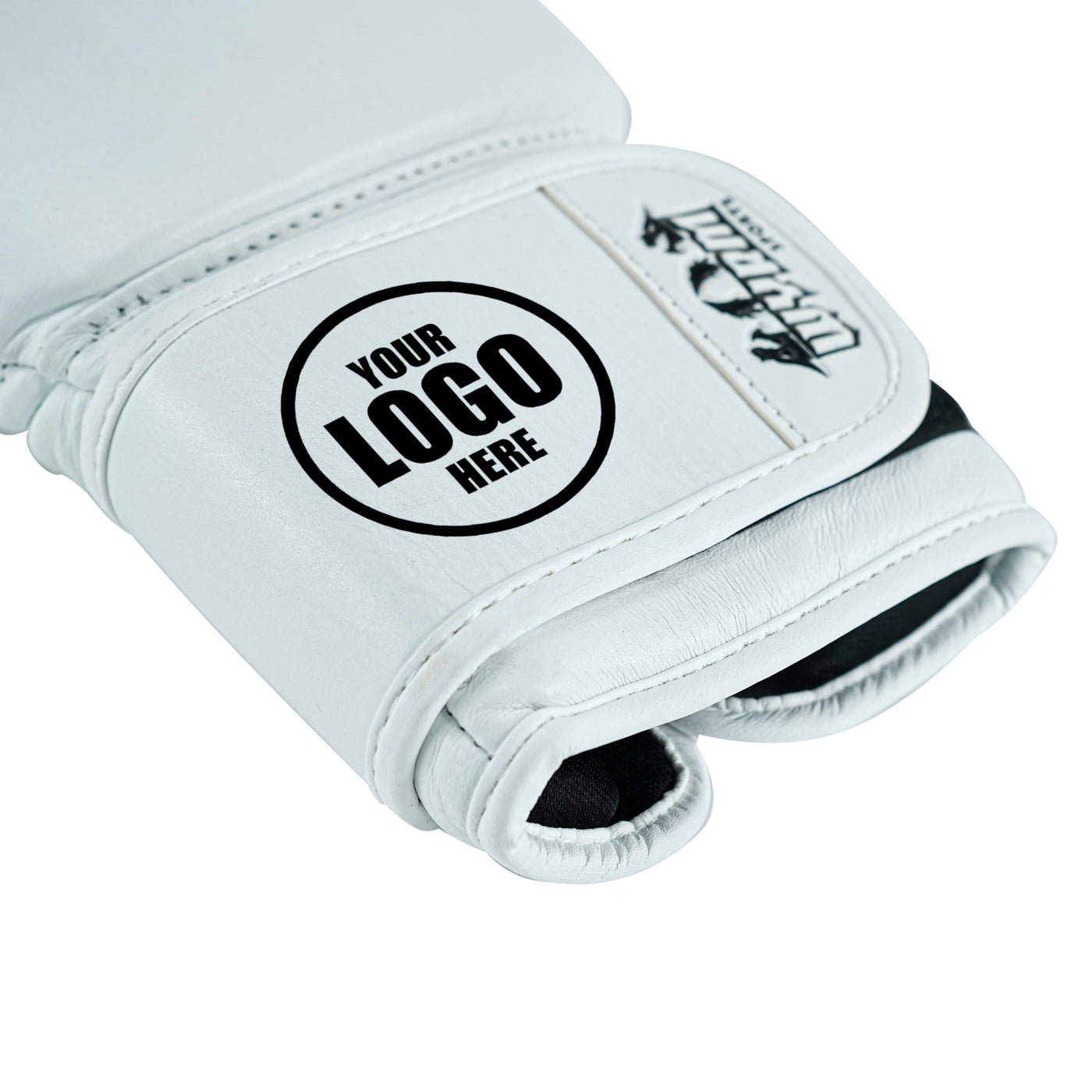 Custom White Genuine Leather Boxing Training Gloves C38