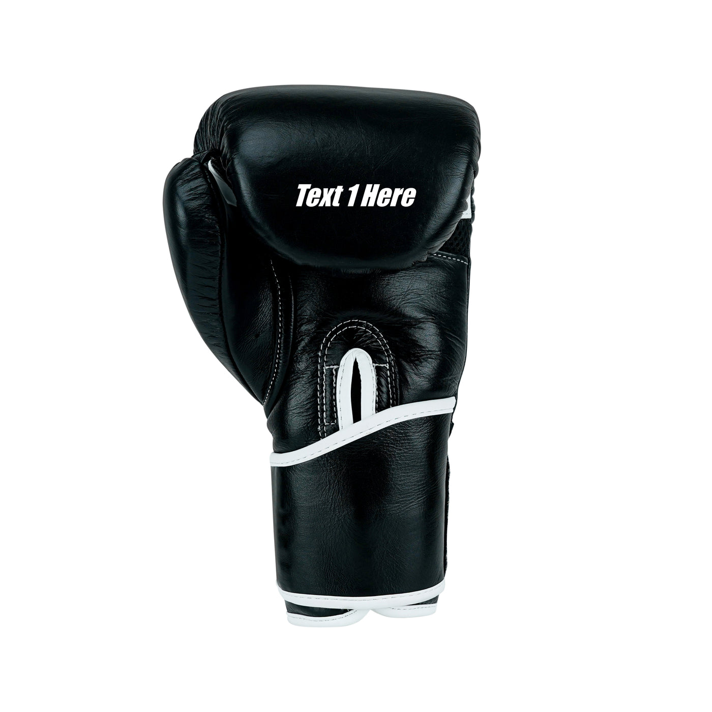 Custom Black Genuine Leather Boxing Training Gloves C22