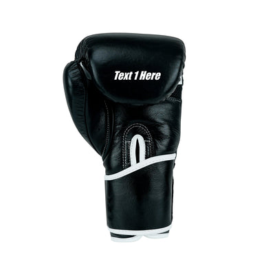Custom Black Genuine Leather Boxing Training Gloves C22