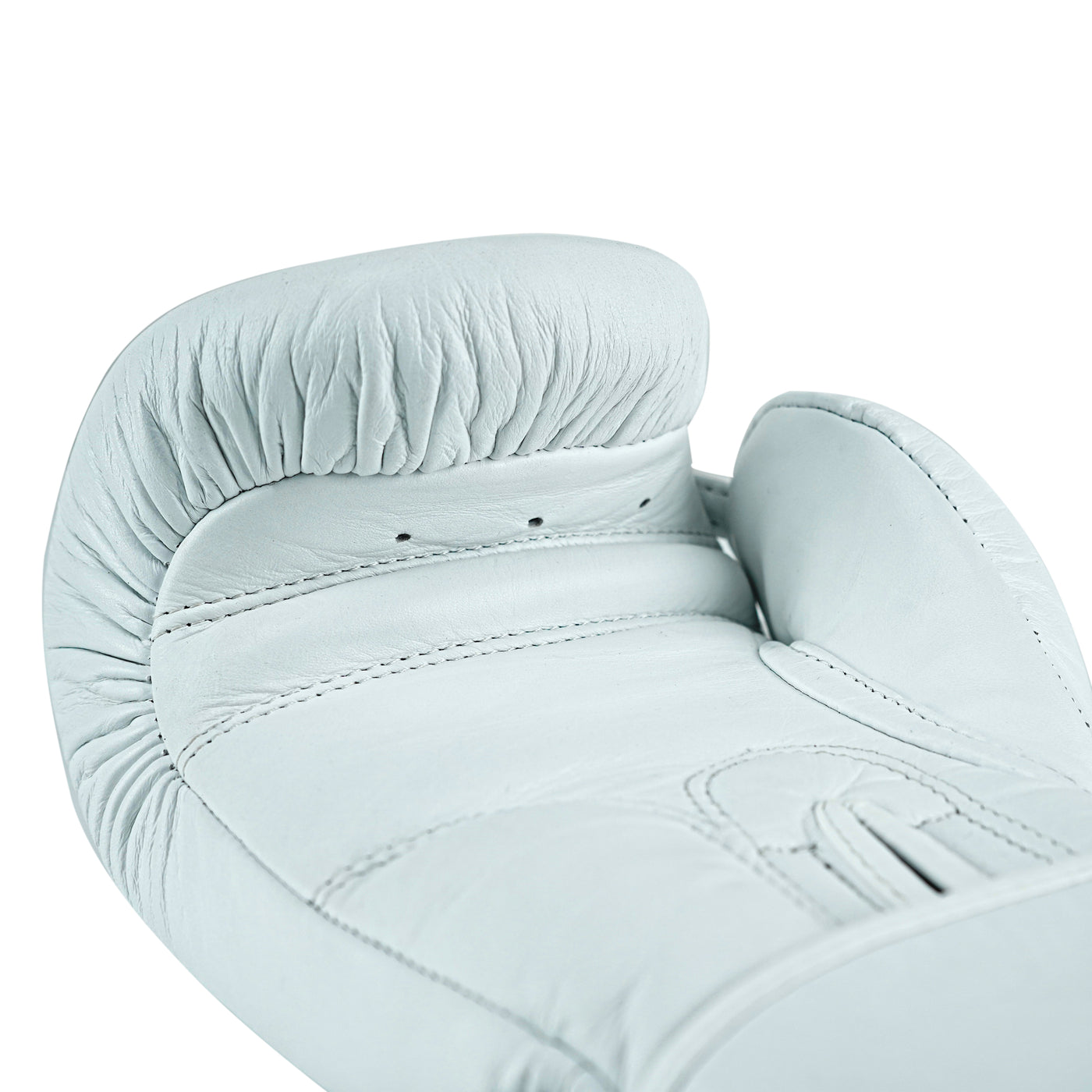 Custom White Genuine Leather Boxing Training Gloves C38
