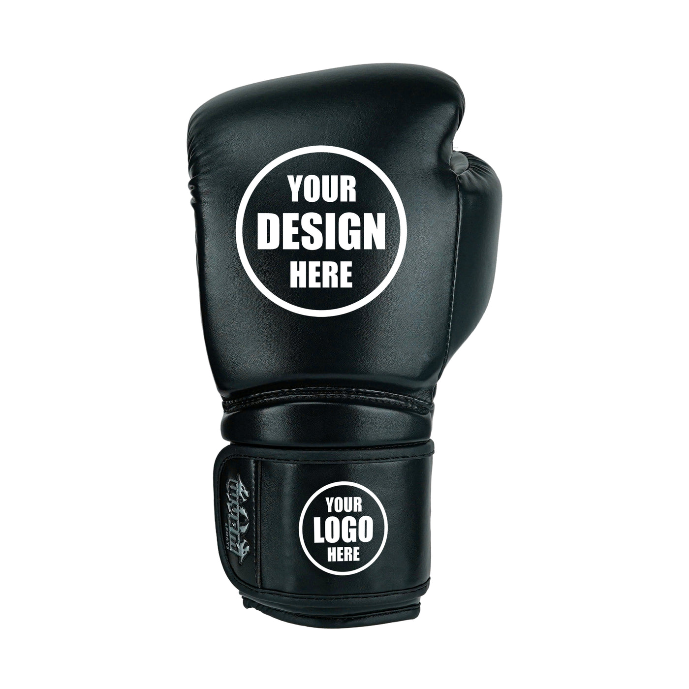 Custom Black PU Leather Boxing Training Gloves  C11