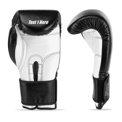 Custom Black Genuine Leather Boxing Gloves C19