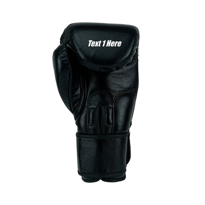 Custom Black Genuine Leather Boxing Training Gloves  C31