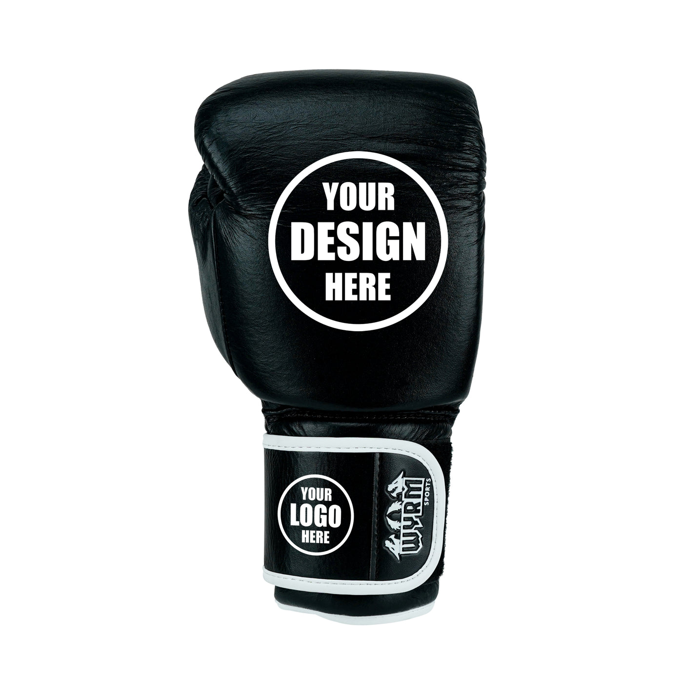 Custom Black Genuine Leather Boxing Training Gloves  C33