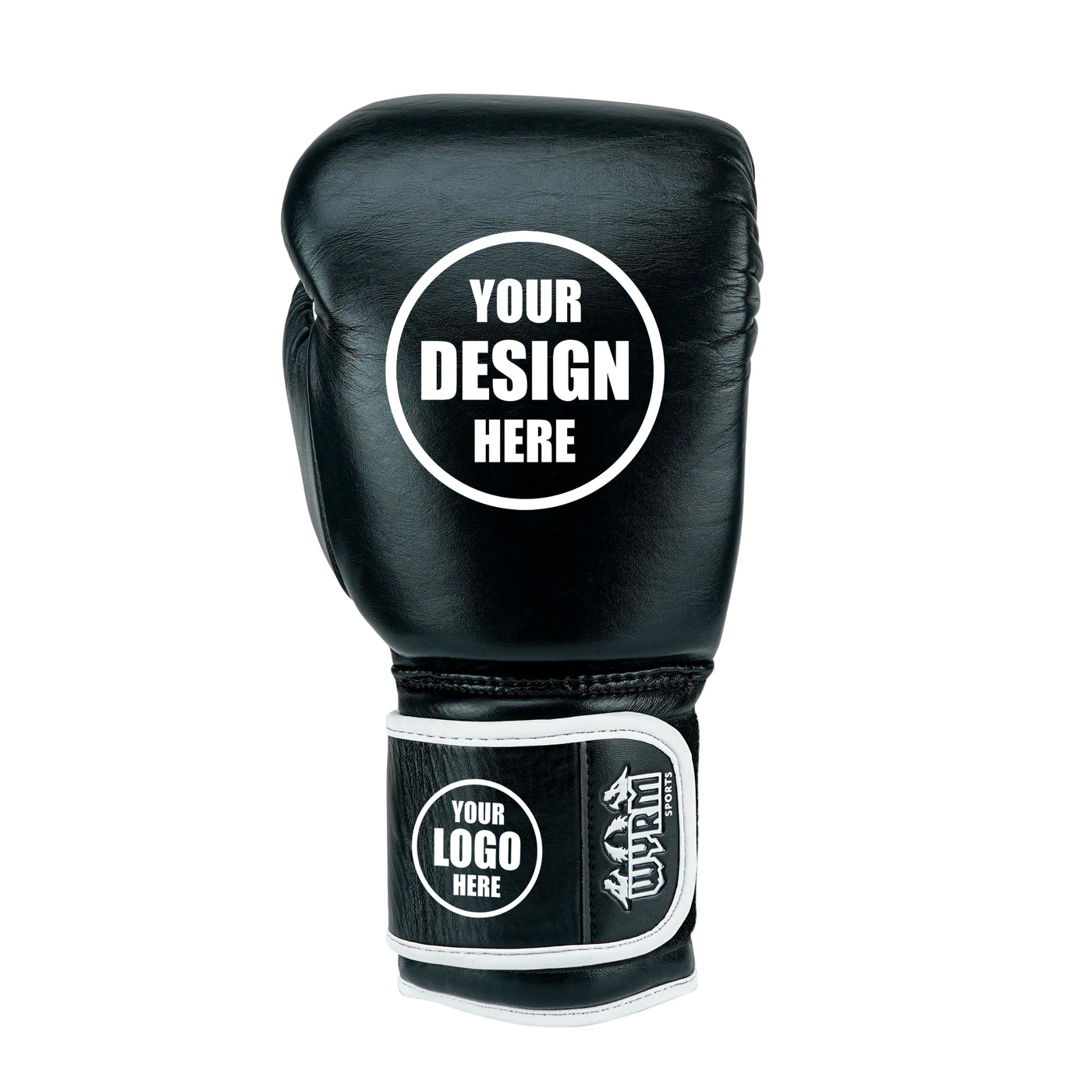 Custom Black Genuine Leather Boxing Training Gloves  C34