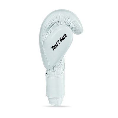 Custom White Genuine Leather Boxing Training Gloves C26