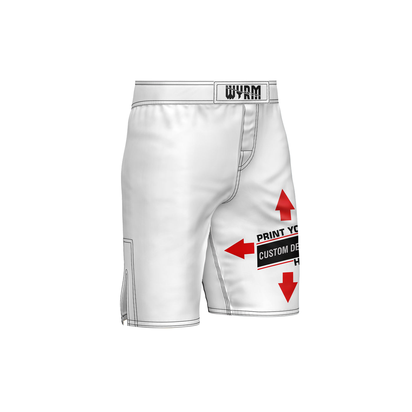 Custom White MMA Shorts