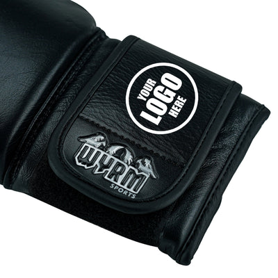 Custom Black Genuine Leather Boxing Training Gloves  C23