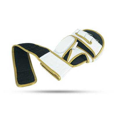 Custom White/Gold MMA Training Gloves