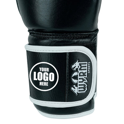 Custom Black Genuine Leather Boxing Training Gloves  C24