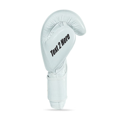 Custom White Genuine Leather Boxing Training Gloves C26