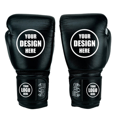 Custom Black Genuine Leather Boxing Training Gloves  C23