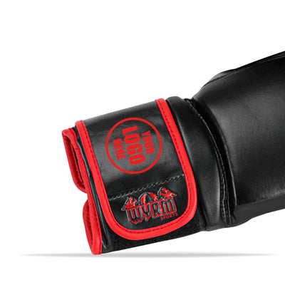 Custom Black PU Leather Boxing Training Gloves C18