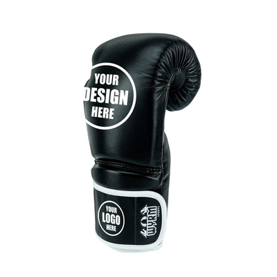 Custom Black PU Leather Boxing Training Gloves  C13