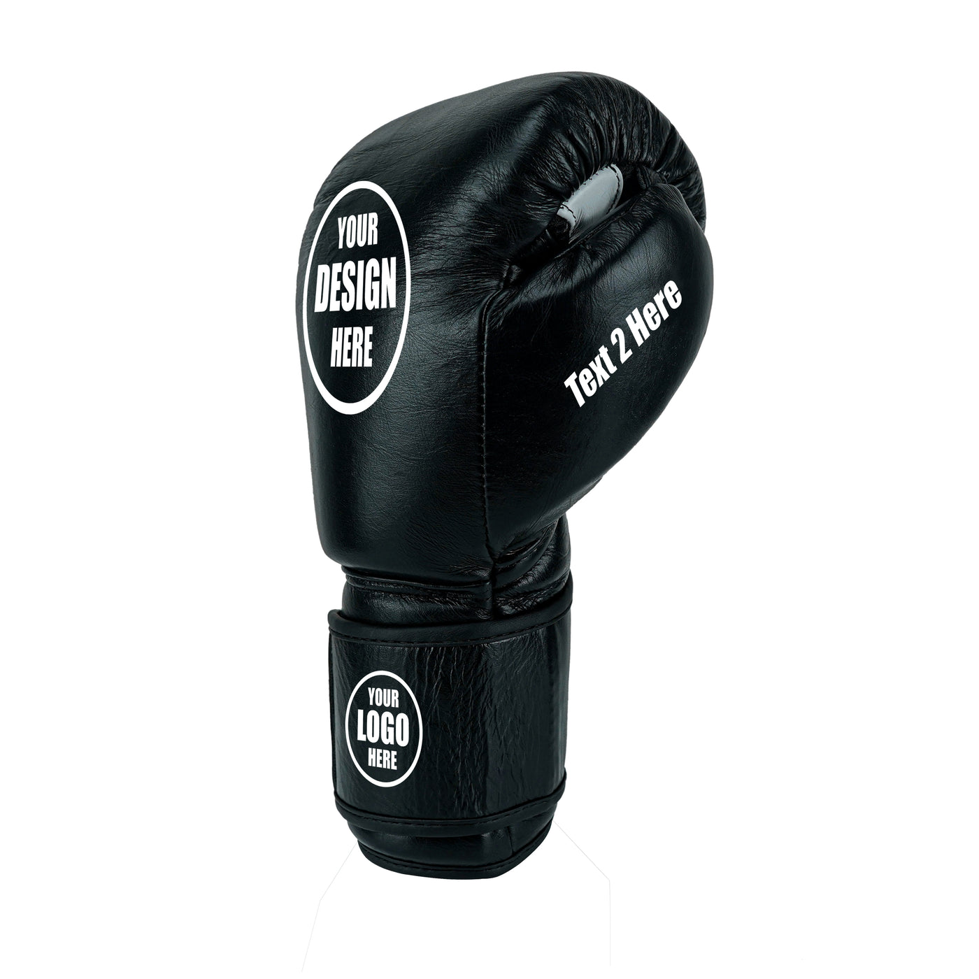 Custom Black Genuine Leather Boxing Training Gloves  C21