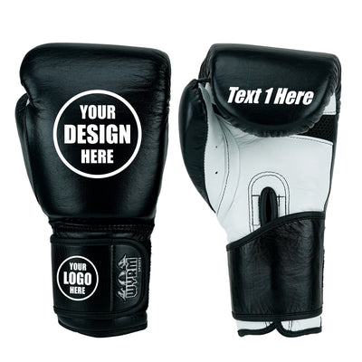 Custom Black Genuine Leather Boxing Training Gloves  C23