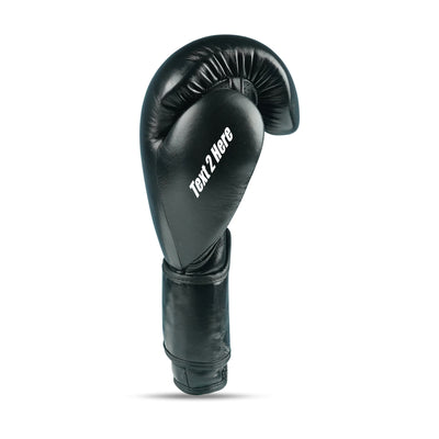 Custom Black Genuine Leather Boxing Training Gloves C26
