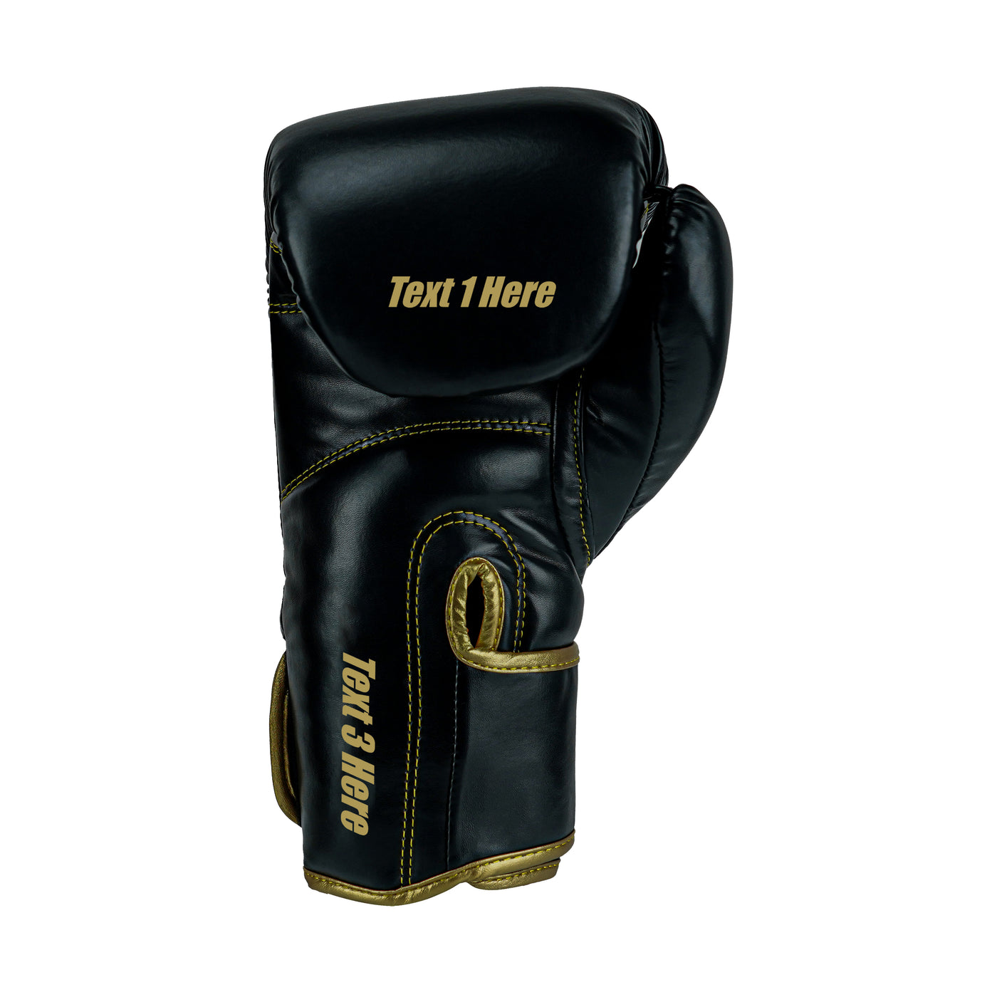 Custom Black PU Leather Boxing Training Gloves  C12