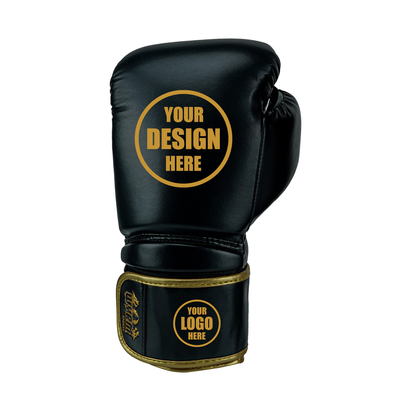 Custom Black PU Leather Boxing Training Gloves  C12