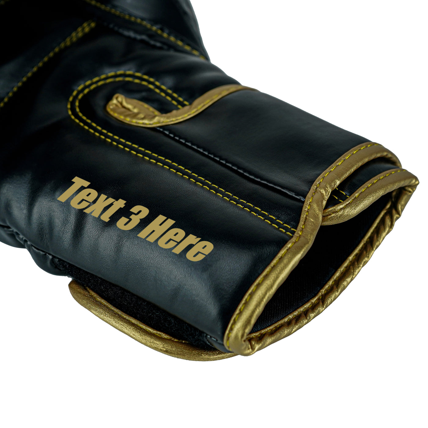 Custom Black PU Leather Boxing Training Gloves  C12