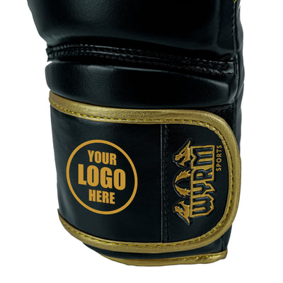 Custom Black PU Leather Boxing Training Gloves  C12