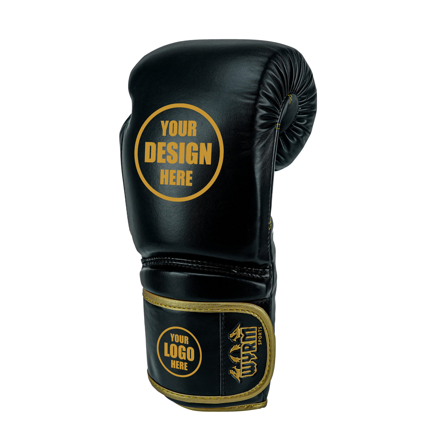 Custom Black PU Leather Boxing Training Gloves  C12