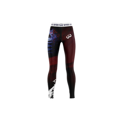 skull design mma compression pant for women