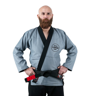 Custom Grey with Black Lapel Brazilian Jiu Jitsu Gi