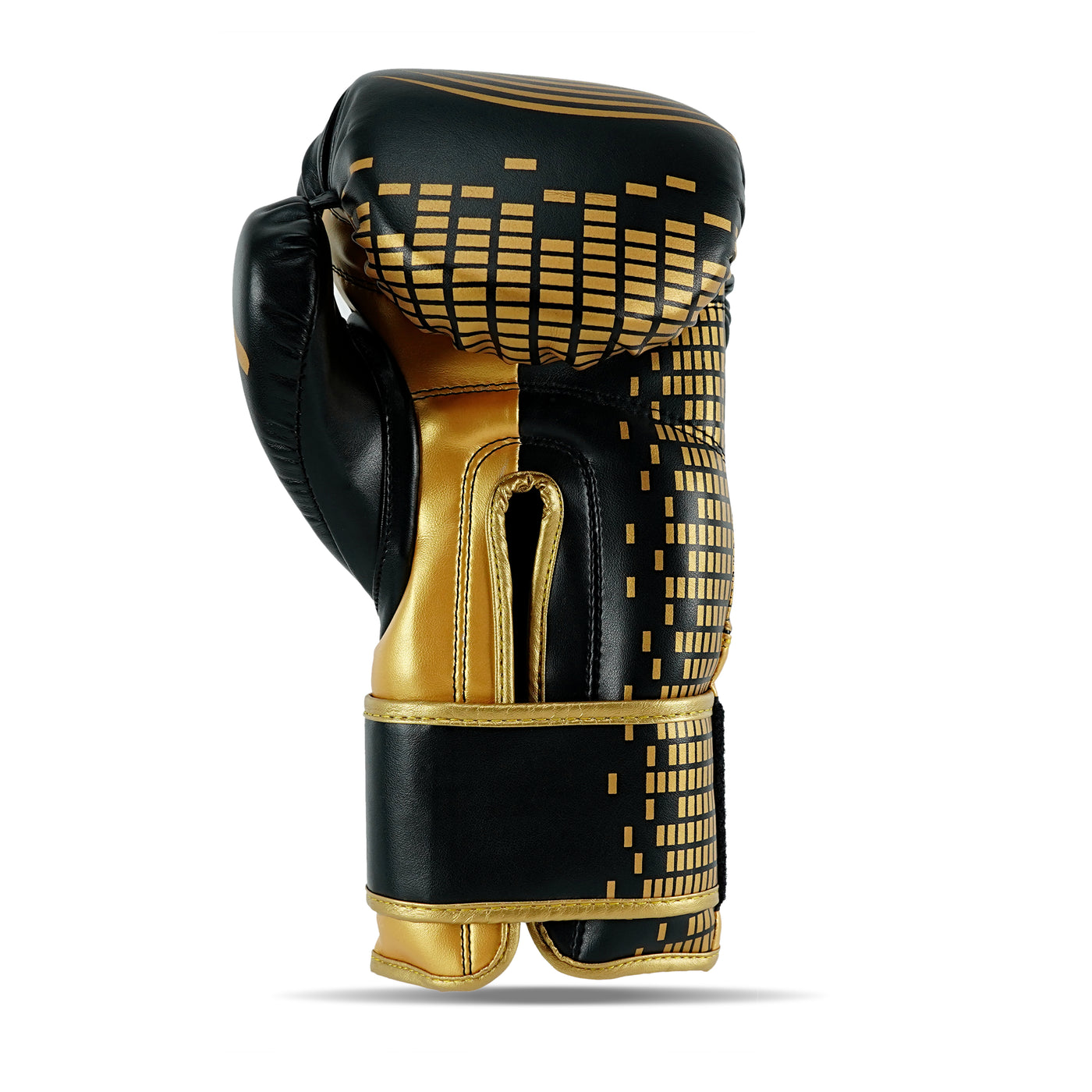 Pulse Gold/Black Leather Boxing Gloves