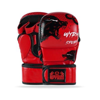 Wolf Red MMA Training Gloves