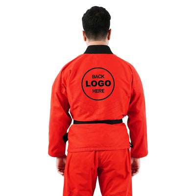 Premium Customized Logo Red with Black Lapel Brazilian Jiu Jitsu Gi