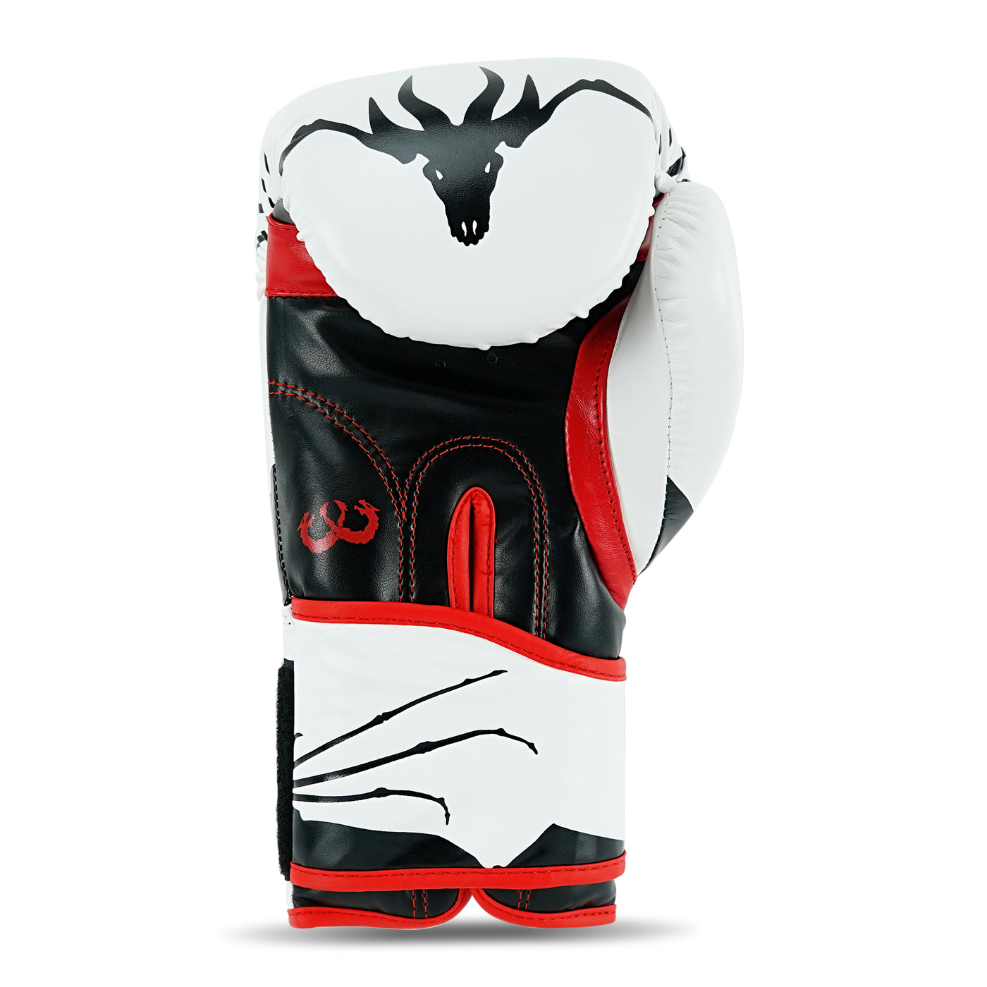 Spider White/Red/Black Leather Boxing Gloves