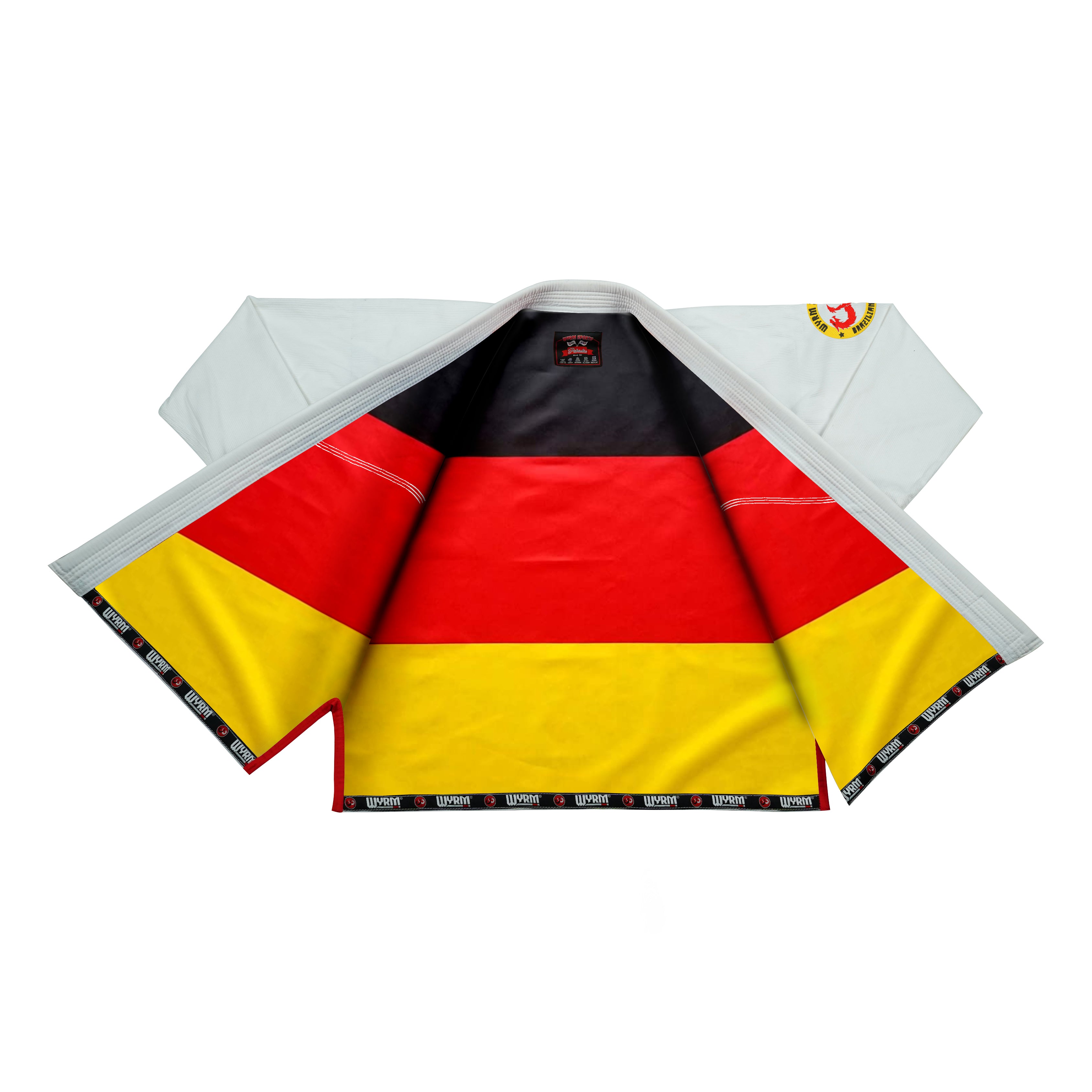 German White Brazilian Jiu Jitsu Gi With Built-in Rash Guard – Wyrm Sports