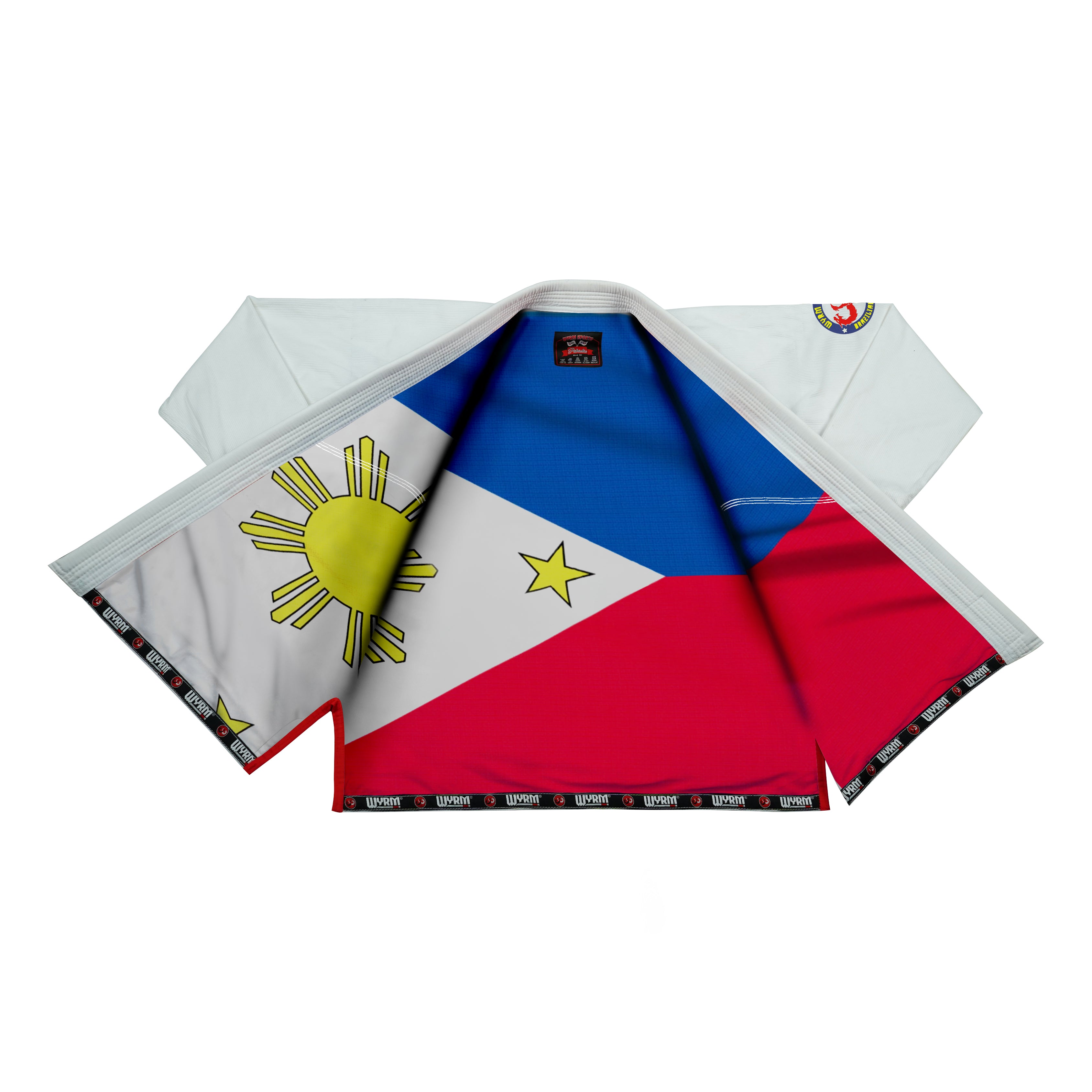 Pinoy Rash Guard Filipino White Brazilian Jiu Jitsu Gi With Built-in Rash Guard – Wyrm ...