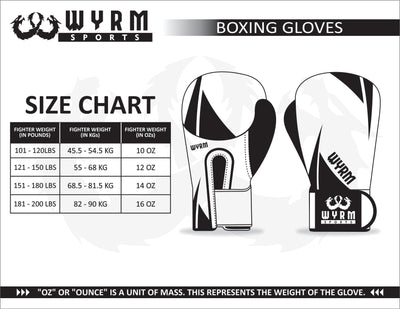 WYRM Deluxe Blue/Gold Pro Boxing Genuine Leather Gloves