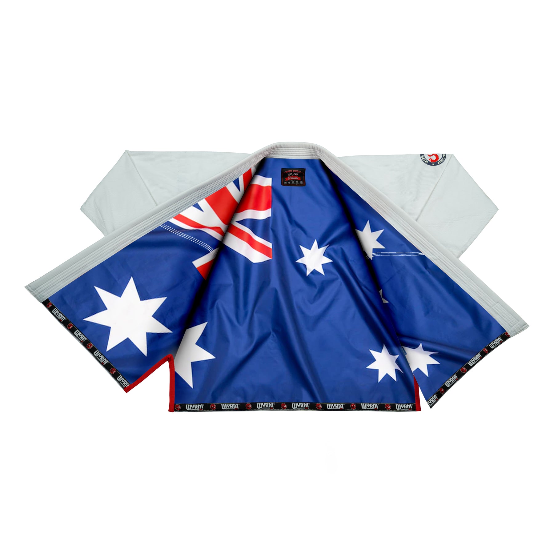 Australian White Brazilian Jiu Jitsu Gi With Built-in Rash Guard – Wyrm ...