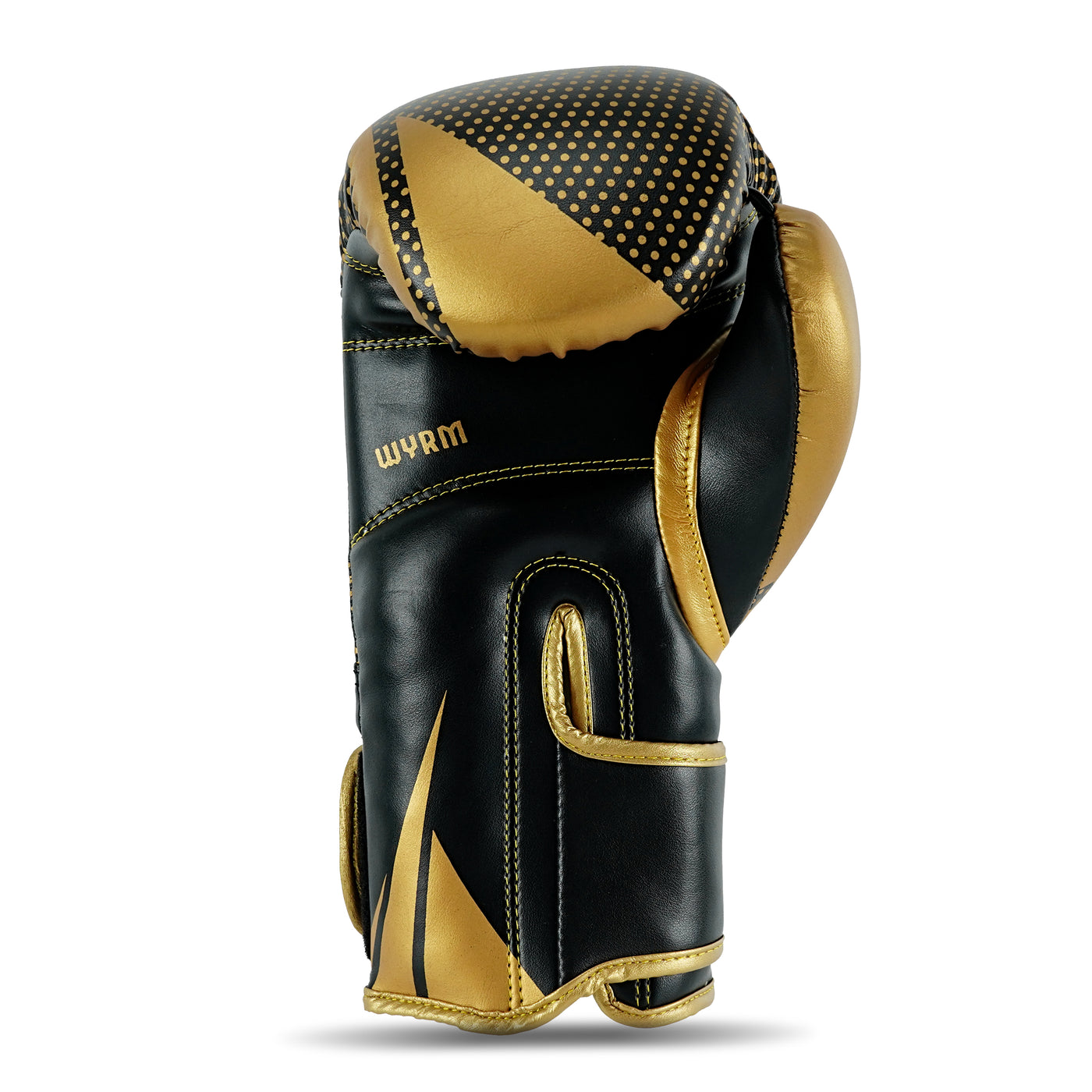 Krusher Gold/Black Leather Boxing Gloves