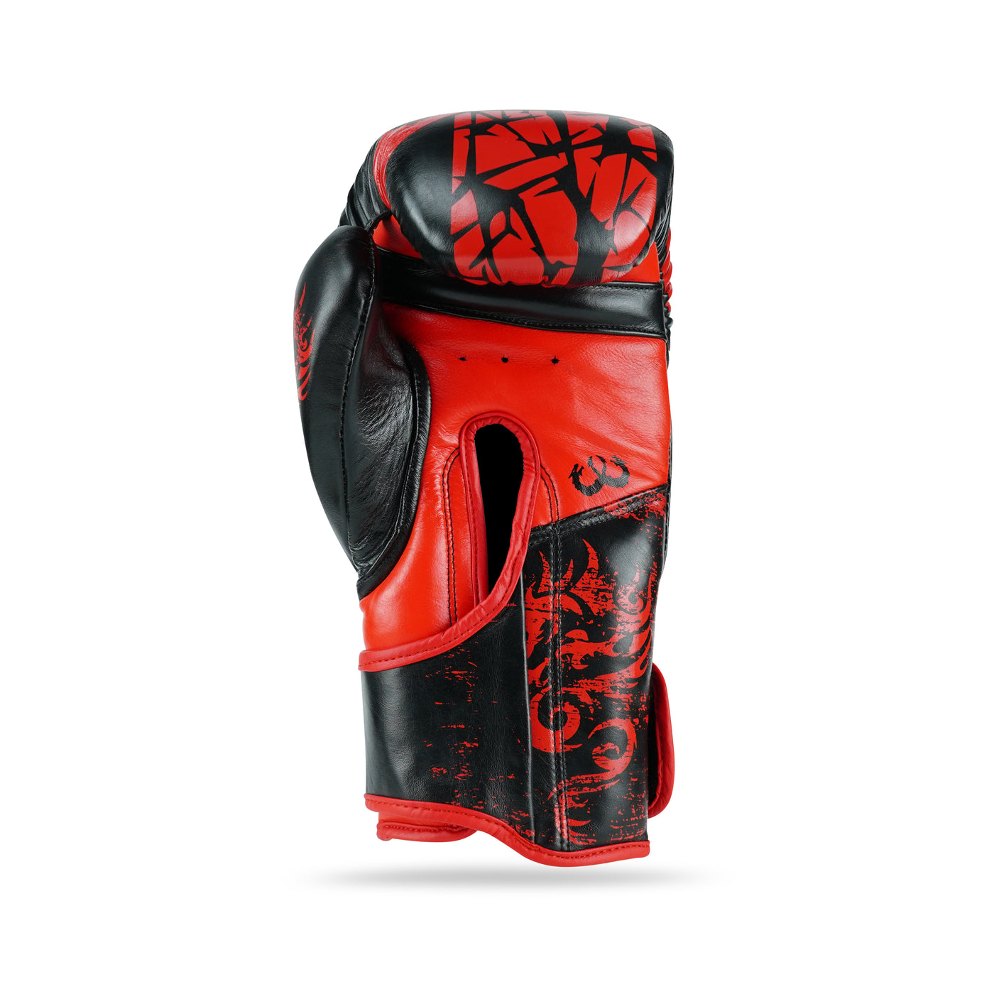 Pounder Red/Black Genuine Leather Boxing Gloves
