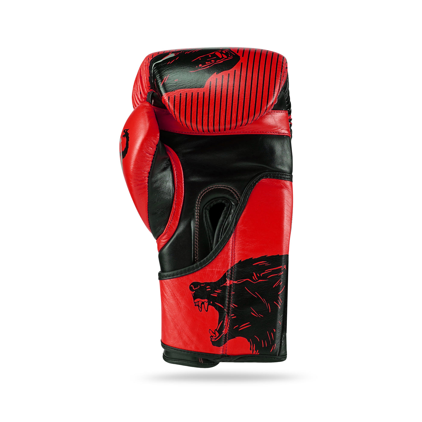 Wolf Red/Black Genuine Leather Boxing Gloves
