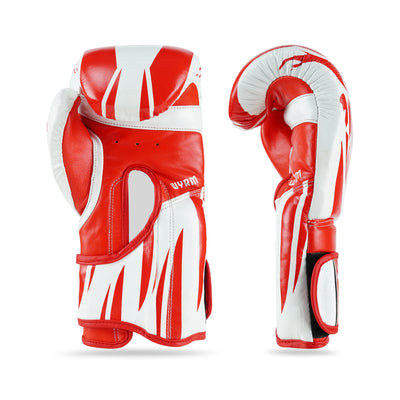 Devourer Red/White Genuine Leather Boxing Gloves
