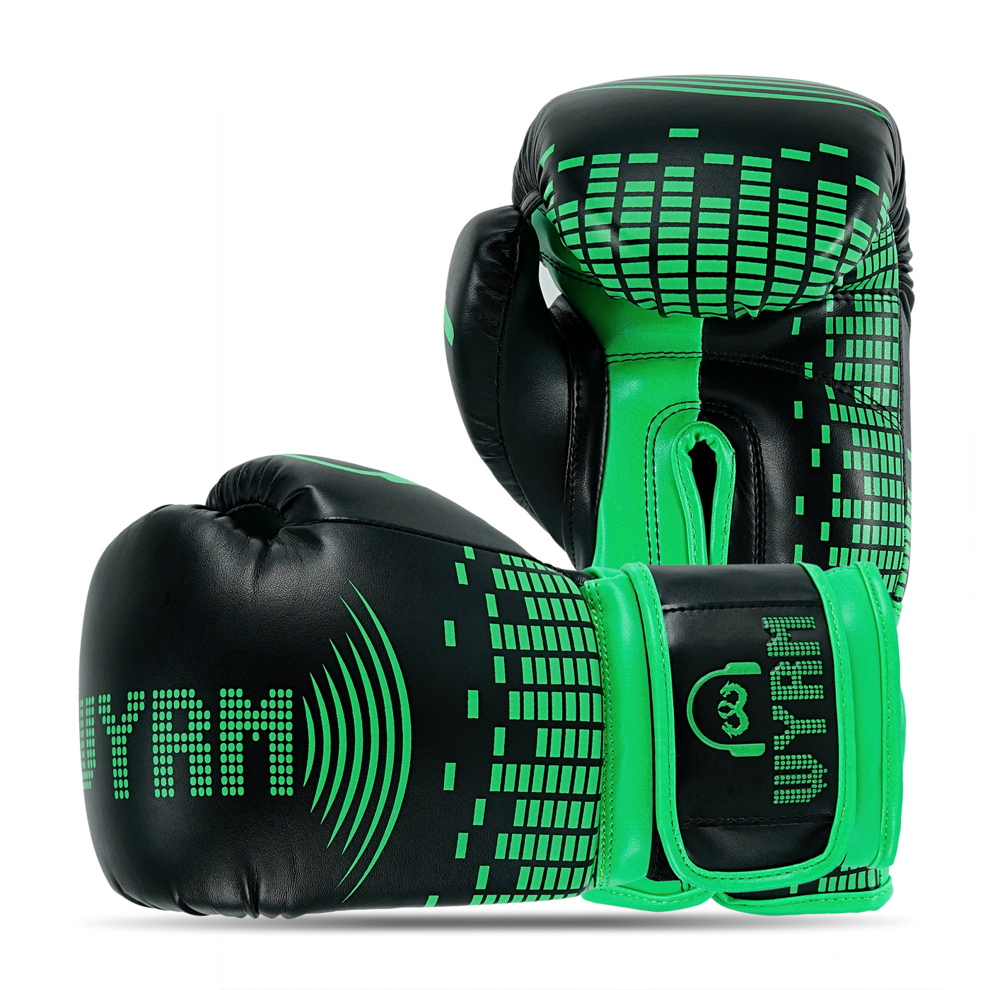 Pulse Green/Black Leather Boxing Gloves