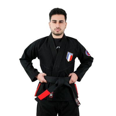 French Black Brazilian Jiu Jitsu Gi With Built-in Rash Guard